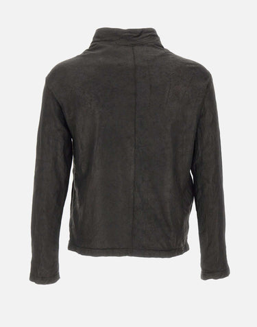 Giacca in pelle GU26F26099VBRUSH NERO GIORGIO BRATO 