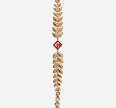 "Gold Laurel Leaf Bracelet" APF25JW254 01 CASABLANCA 