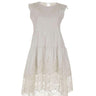 Abito in misto cotone con pizzo W06090581 WHITE MAURIZIO MYKONOS 