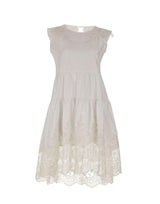 Abito in misto cotone con pizzo W06090581 WHITE MAURIZIO MYKONOS 