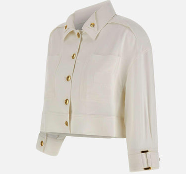 Caban in gabardina con bottoni gioiello GB00561E2 360 ELISABETTA FRANCHI 
