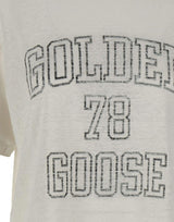 T-shirt  "Boxy" in lino GWP01874 P00189111421 GOLDEN GOOSE 