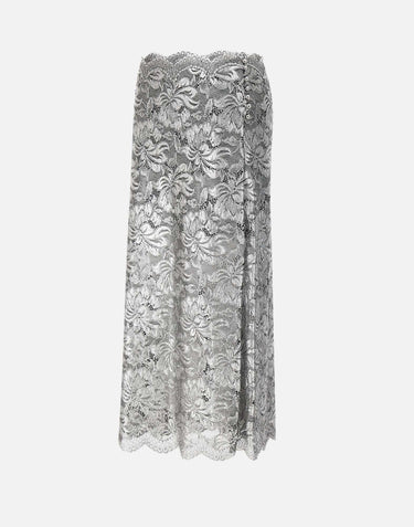 Gonna midi in pizzo 25AJJU598PA0244 V912 RABANNE 