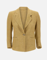 Blazer aderente in lino delavé 2613041092200 003 MARELLA 