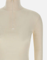 Pullover "Zipped Mockneck" 325MPU247FI0071 WHITE COURREGES 