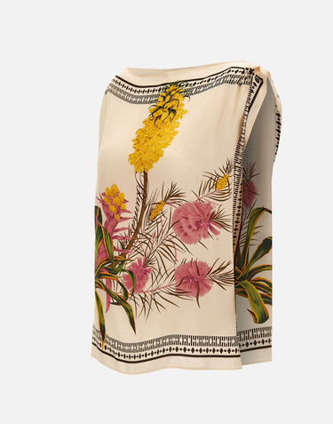 Top con stampa foulard 2C450A F8177 BLUMARINE 