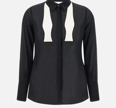 Camicia " Daily" in georgette con cravattino CA10952E2 110 ELISABETTA FRANCHI 