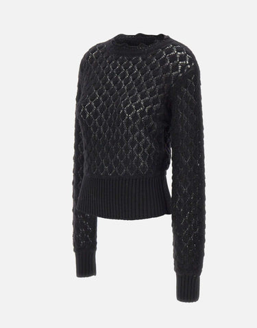 Maglia a punto pizzo 2M639A N0990 BLUMARINE 