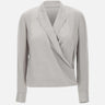 Blusa in seta "Pk label wrap" O1102503 B6M THEORY 