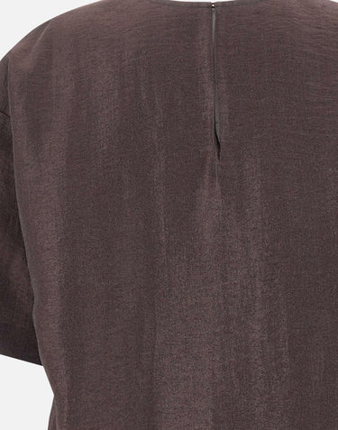 Blusa in misto lino laminata 50560291 207 BOSS 