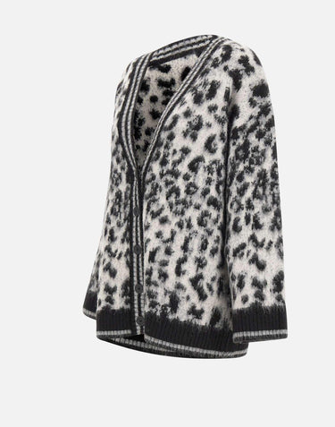 Cardigan in maglia jacquard maculato RIJFP005 0001 KAOS 