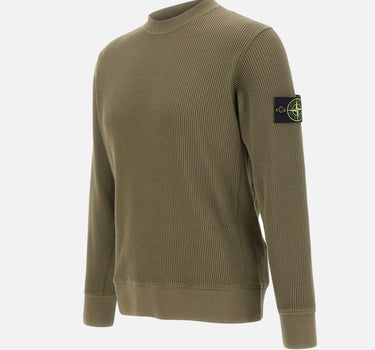 Felpa in cotone biologico a nido d'ape 6100056S0044 V005G STONE ISLAND 