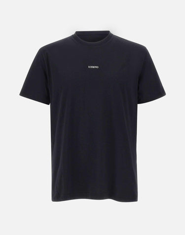 T-shirt con logo ricamato e stampa sul retro F0456325 9000 ICEBERG 