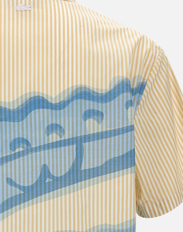 Camicia a righe con coccodrillo relaxed fit CH1995 3IY LACOSTE 