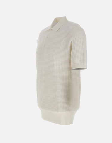 Polo in cotone punto alveare 301526 001 KANGRA 
