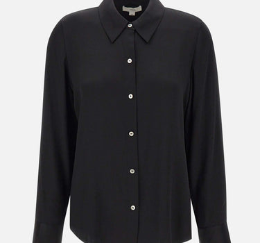 Camicia in misto seta V126113127 001BLK VINCE. 