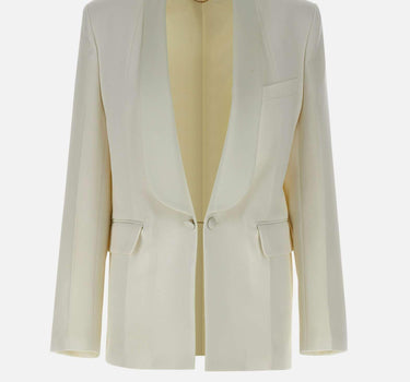 "Shawl Collar Tuxedo Jacket"<BR/> 1125WJK006060A IVORY VICTORIA BECKHAM 