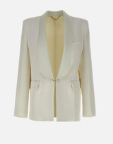"Shawl Collar Tuxedo Jacket"<BR/> 1125WJK006060A IVORY VICTORIA BECKHAM 