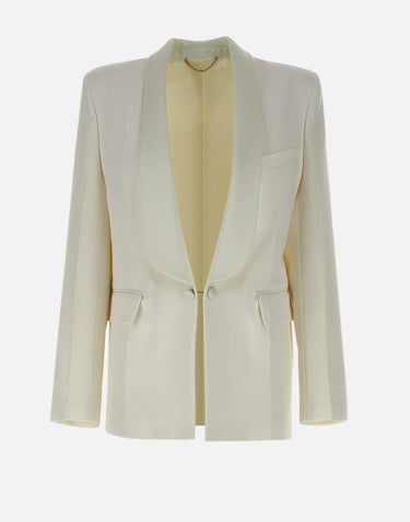 "Shawl Collar Tuxedo Jacket"<BR/> 1125WJK006060A IVORY VICTORIA BECKHAM 