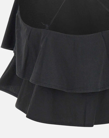 "Tank top volant mixed fabric" T35218 11 SUN68 