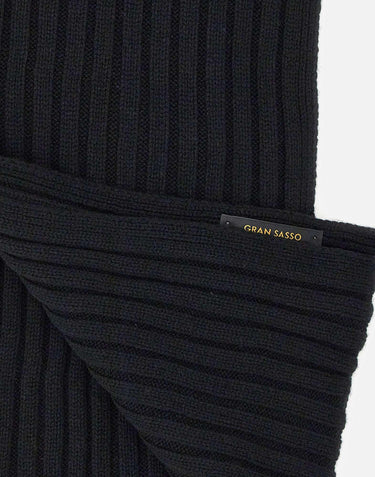 Sciarpa in lana e cashmere 13898 19615999BLACK GRAN SASSO 