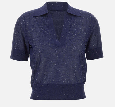 Polo con micro paillettes 390026 809 KANGRA 