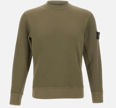 Felpa in cotone biologico a nido d'ape 6100056S0044 V005G STONE ISLAND 