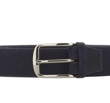 Cintura in pelle scamosciata 02235 BLU ALBERTOLUTI 