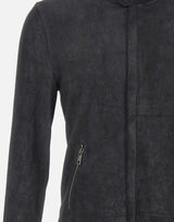 Giacca in pelle cerata GU26S9486BISSNOW NERO GIORGIO BRATO 