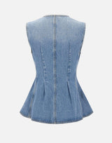 Top in denim svasato 115167 1321 ROTATE BIRGER CHRISTENSEN 