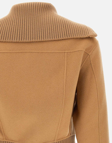"Double Faced Bomber Jacket" 1325WJK006480A CAMEL VICTORIA BECKHAM 
