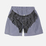 Shorts trompe l'oeil a righe VAQ11P021 WHTBLUE VAQUERA 
