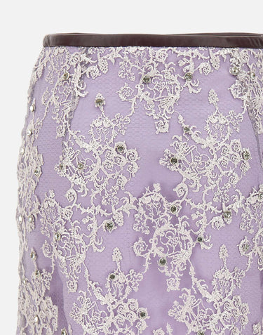 Gonna ricamata con strass BQ001 VIOLET JACQUES WEI 