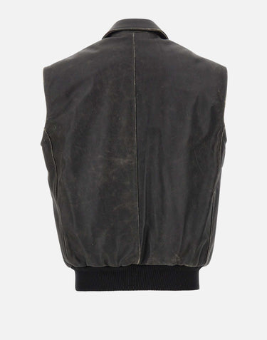 Gilet over in pelle 26EF0W076VA0045 P001 RABANNE 