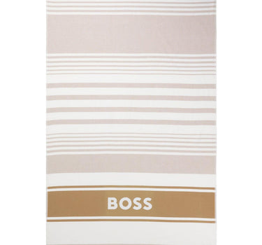 Telo mare in cotone jacquard con frange 50561255 260 BOSS 