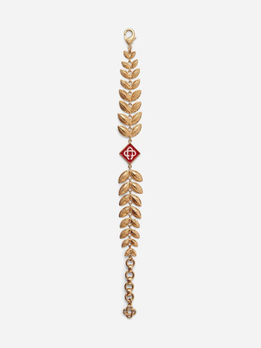 "Gold Laurel Leaf Bracelet" APF25JW254 01 CASABLANCA 