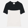 T-shirt "Slash Contrast" 326JTS272JS0203 BLACKHERWHT COURREGES 