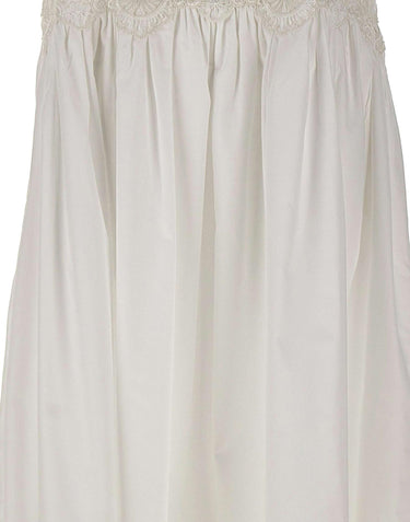 Abito lungo con pizzo floreale W06040581 WHITE MAURIZIO MYKONOS 