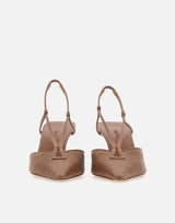 Slingback in tela effetto rafia 2614521192600 007 MAX MARA 