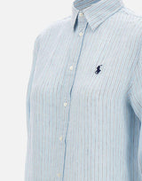 Camicia over in lino a righe 211A96158 003 POLO RALPH LAUREN 