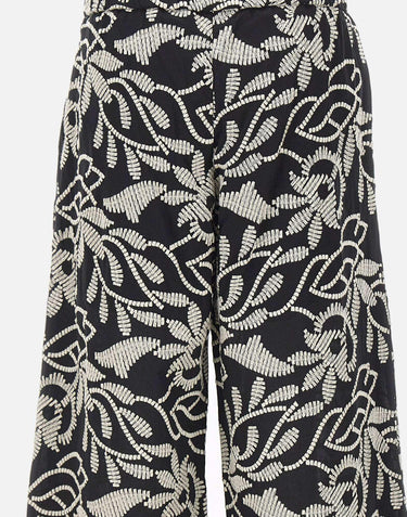 Pantaloni con ricamo floreale P002P000488N 001 ELENA MIRO' 