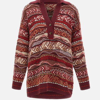 Polo lunga jacquard F5LAWOKP311 177 LANEUS 