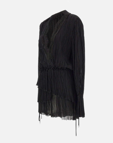 Abito plissettato in georgette 2A771A N0990 BLUMARINE 