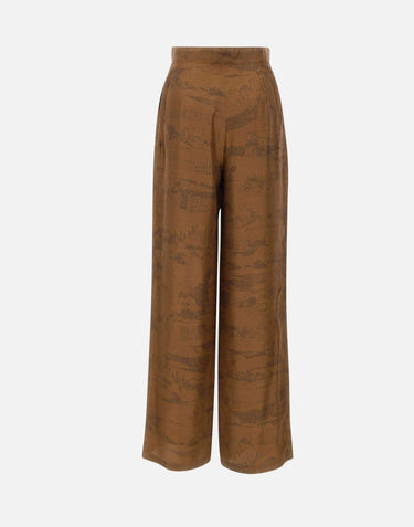 Pantalone in seta stampata 2616131101600 004 MAX MARA STUDIO 
