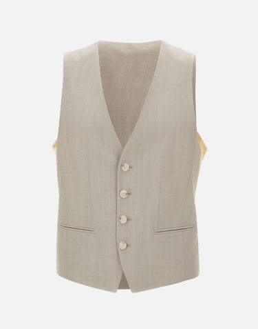 Abito tre pezzi slim fit in lana vergine 50561836 068 BOSS 