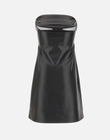 "Bustier lingerie dress" 425JRO749PU0049 BLACK COURREGES 