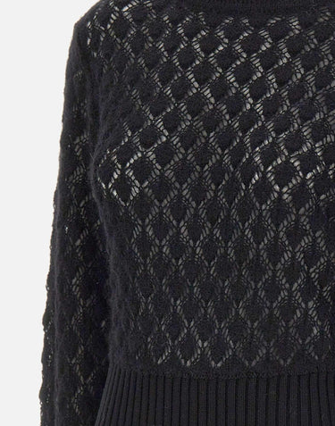 Maglia a punto pizzo 2M639A N0990 BLUMARINE 