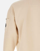 "Brushed and Emerized Diagonal Fleece Boxy Crewneck" 19CMSS058A 006372G402 C.P. COMPANY 