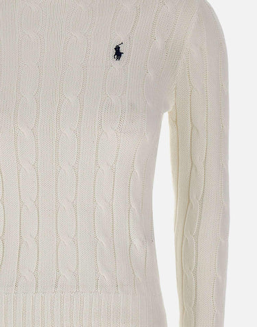 Maglia a girocollo in cotone a trecce 211971869 007 POLO RALPH LAUREN 