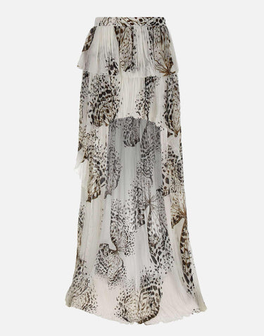 Gonna in georgette con stampa 4G111A M1025 BLUMARINE 